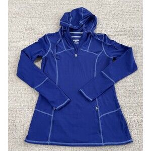 KIRKLAND Signature Women's 1/4 Zip Pullover Stretch Blue Track Jacket S Small